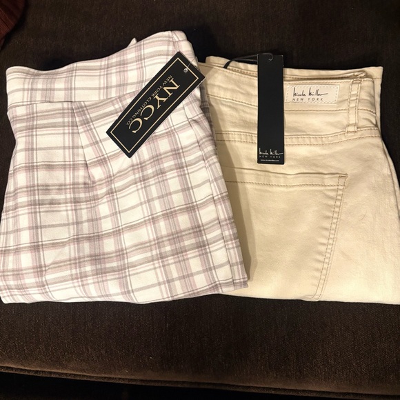 NYCC Denim - Bundle of Two pants Women's Plaid Jeans Dress & Nicole Miller Size 12